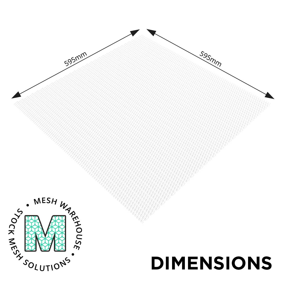 Zircon RB25 Mesh Ceiling Tile - White - 595x595mm - Mesh Warehouse