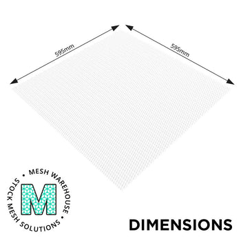 Zircon RB25 Mesh Ceiling Tile - White - 595x595mm