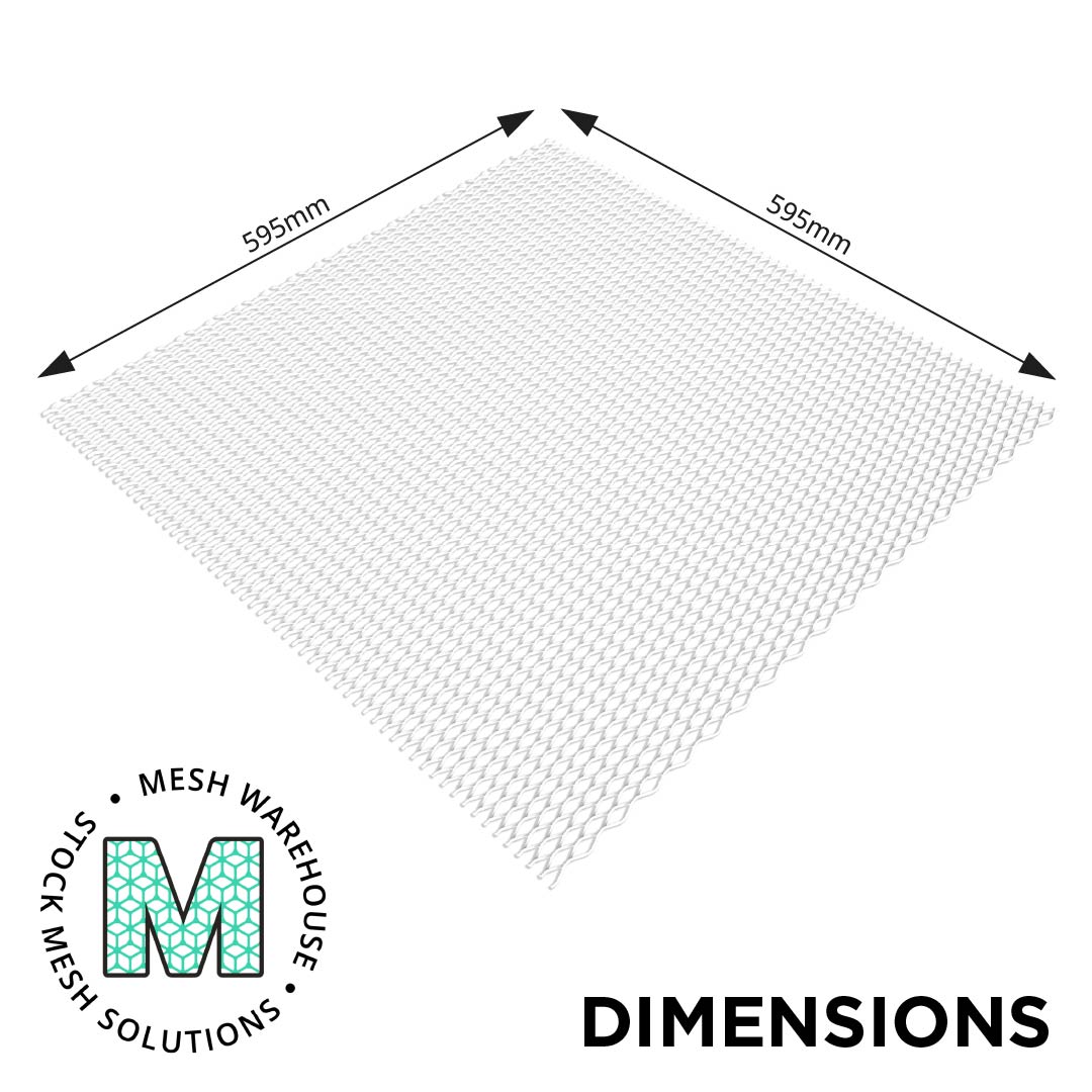 Zircon RB35 Mesh Ceiling Tile - White - 595x595mm - Mesh Warehouse