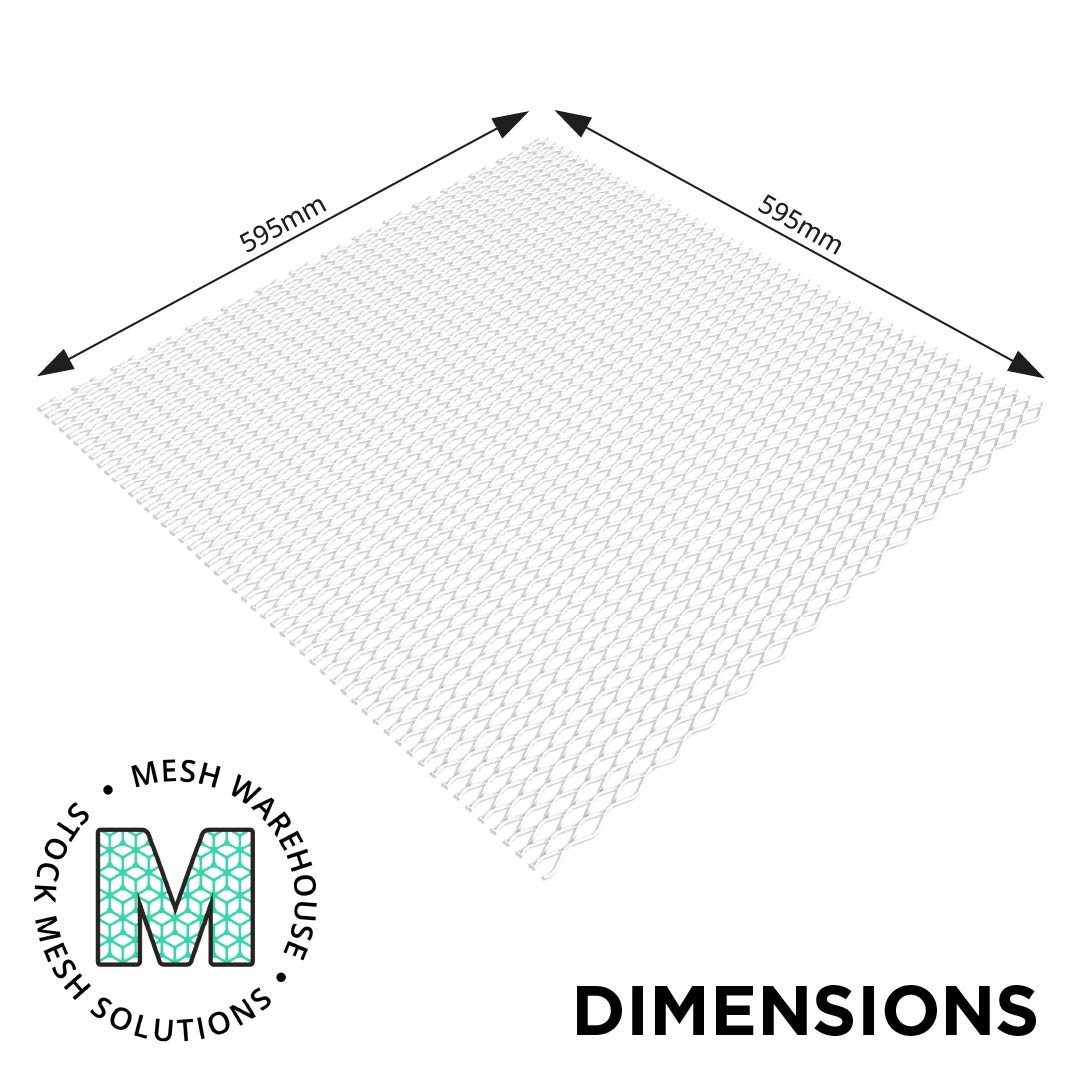 Zircon RB55 Mesh Ceiling Tile - White - 595x595mm - Mesh Warehouse