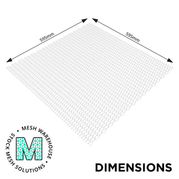 Zircon RB55 Mesh Ceiling Tile - White - 595x595mm