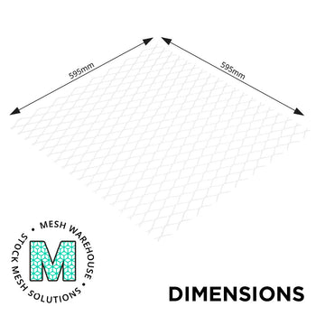 Zircon RB65 Mesh Ceiling Tile - White - 595x595mm