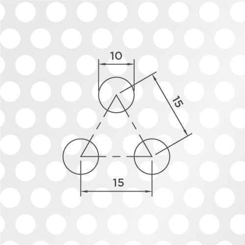 R10 T15 Perforated Sheet Aluminium 1250x2500mm Mesh Warehouse