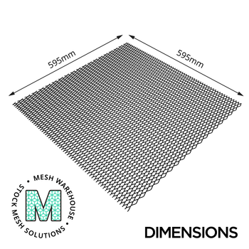 Zircon RB35 Mesh Ceiling Tile - Black - 595x595mm